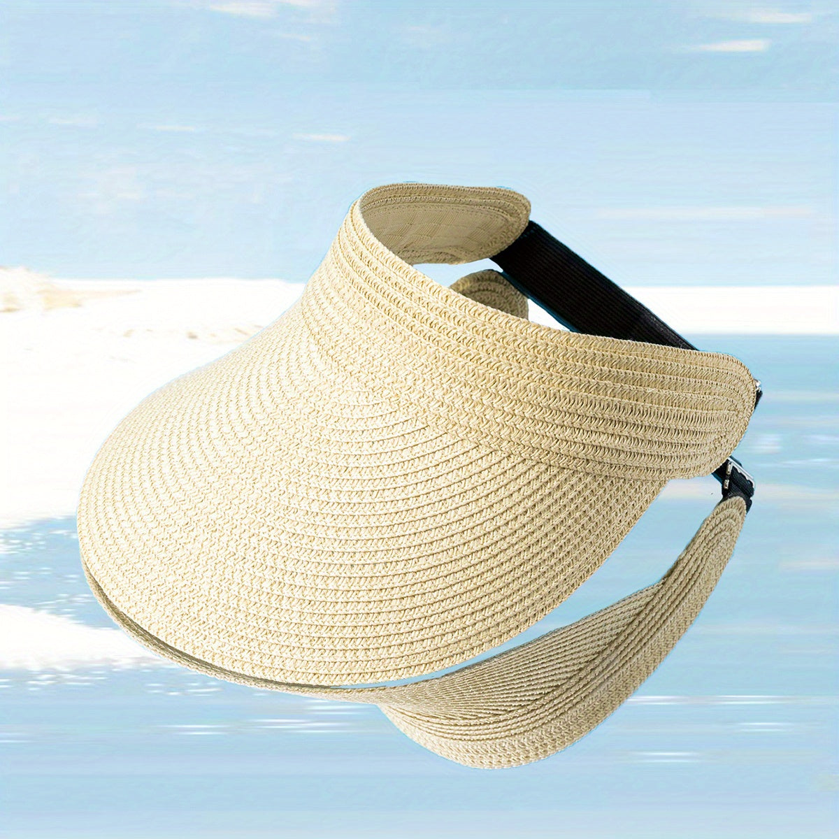 Adjustable Buckle Straw Hat for Summer Sun Protection
