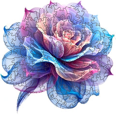 Floral Wooden Jigsaw Puzzle High Plywood Multicolor Challenging Brain Teaser