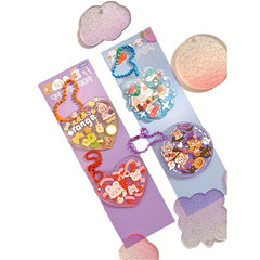 10pc Acrylic Grommet Gradient Keychain Decoration For Girls Women