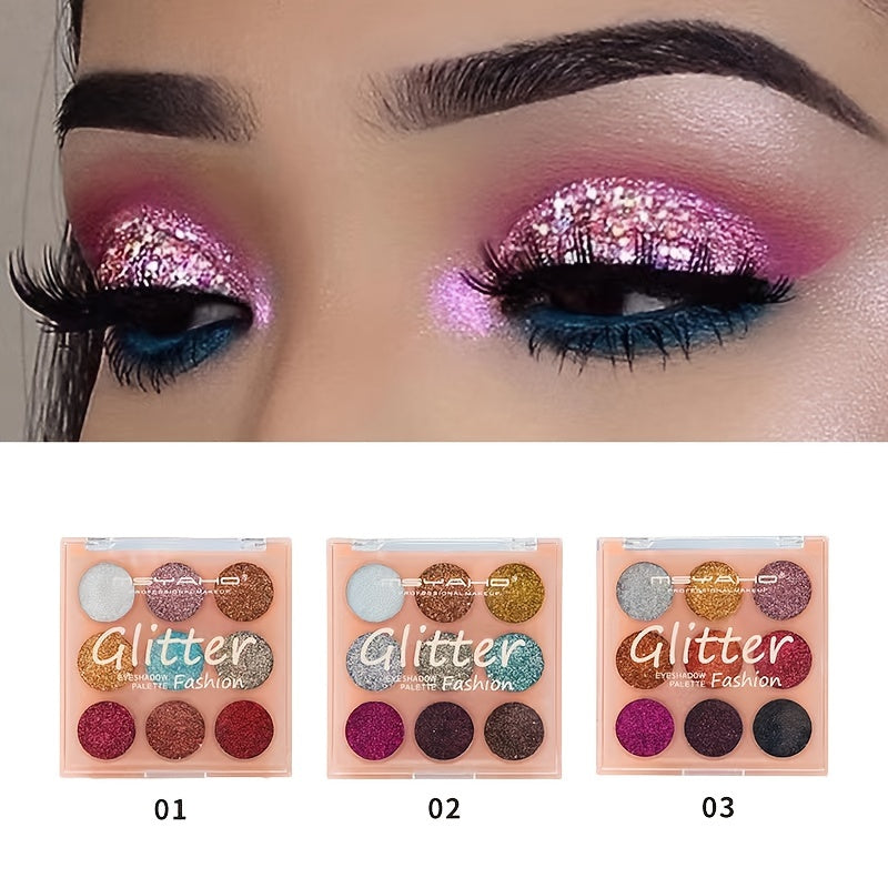 Glitter Eyeshadow Palette Mineral Ultra Shimmer Brightening Long Lasting