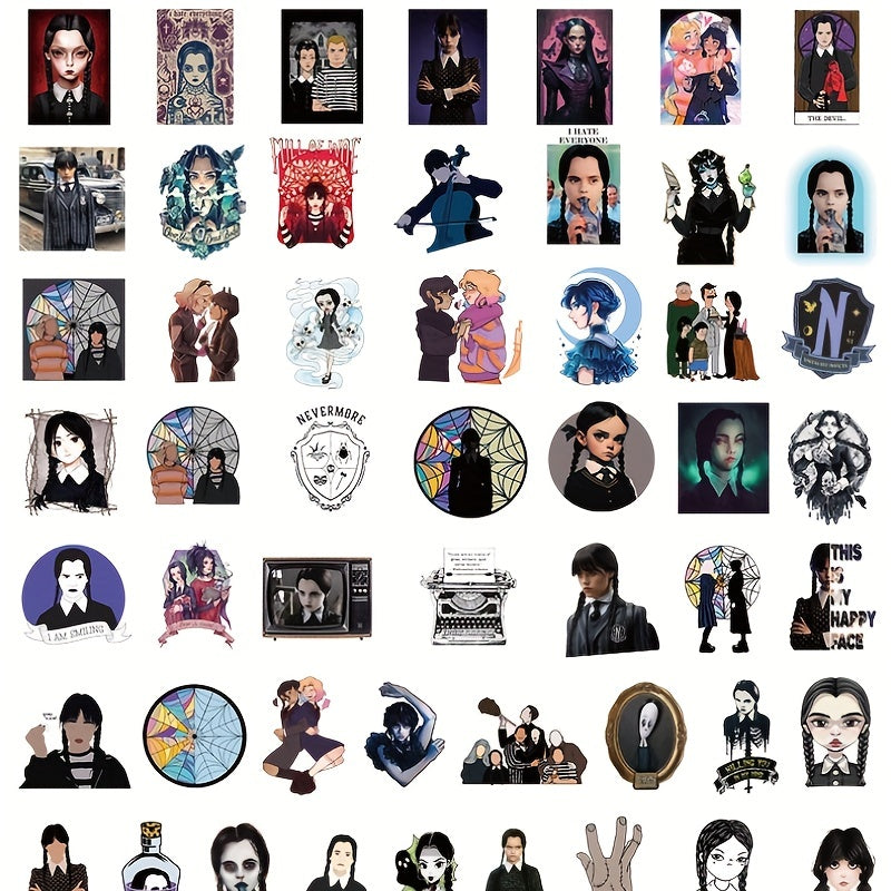 50pcs American TV Series Doodle Stickers Waterproof Stationery Stickers