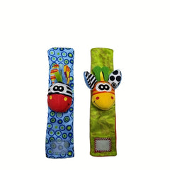 Baby Wrist Bell Socks and Foot Set Bell Toys Cartoon Animal Wrist Bells