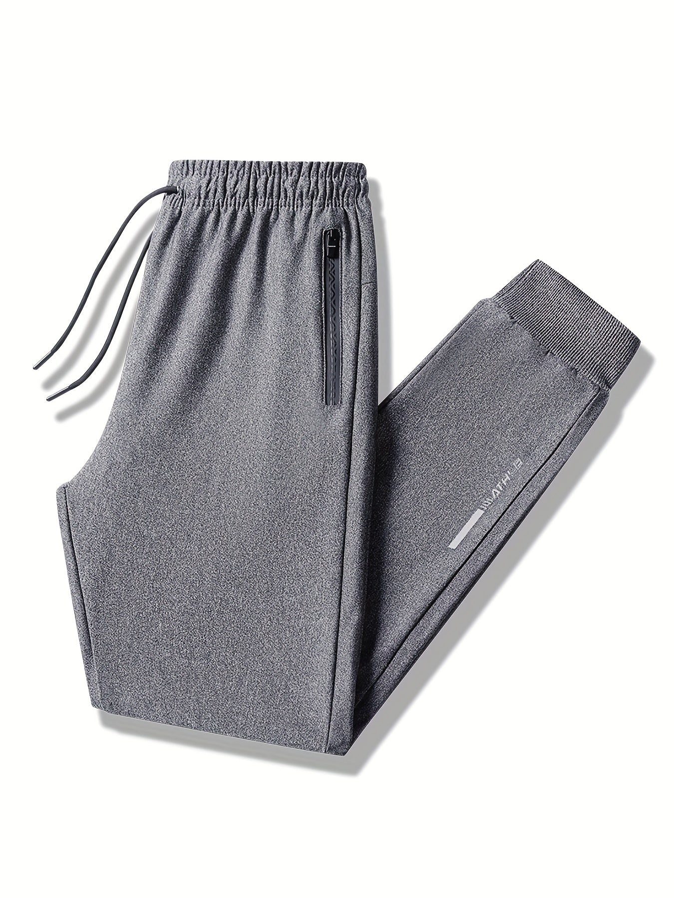 Men's Lightweight Breathable Sports Joggers with Zipper Pockets