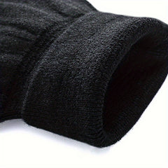 2pcs Winter Warm Knee Pads Double Thick Wool Protection Fleece Wind Cold Gear