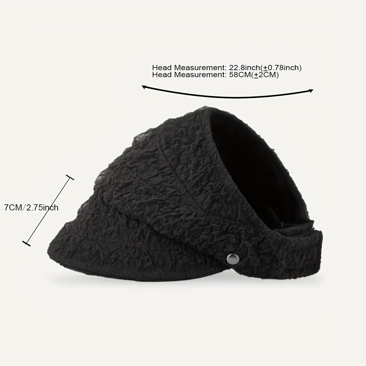 Embossed Visor Hat Foldable UV Protection Sun Hat