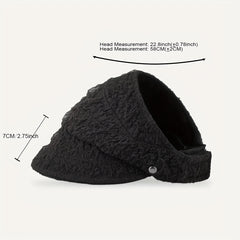 Embossed Visor Hat Foldable UV Protection Sun Hat