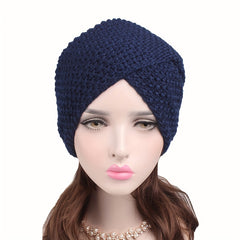 Vintage Knitted Beanie Warm Hat for Women