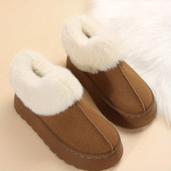 Women's Faux Fur Lined Ankle Boots Thermal Plush Snow Boots