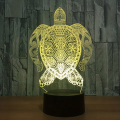 3D Turtle Night Lamp Touch Control LED Desk Lamp Home Decor Christmas Kids