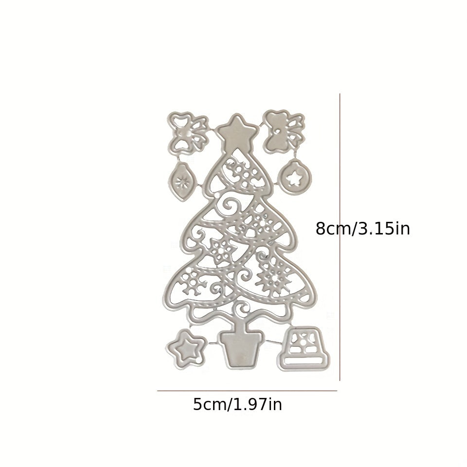 1pc Christmas Tree Metal Cutting Die for Scrapbooking Card Making Stencil