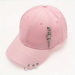 Ring Chain Baseball Cap Unisex Hip Hop Dad Hat Adjustable Sun Hat