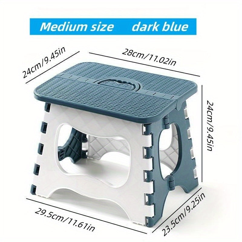 1pc Portable Folding Stool Plastic Small Stool Outdoor Fishing Train Boarding