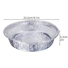 50pcs Disposable Aluminum Foil Pie Pan 9 1'' Round Baking Cake Pan