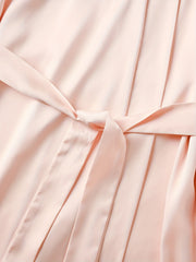 Solid Long Sleeve Cooling Fabric Robe with Belt