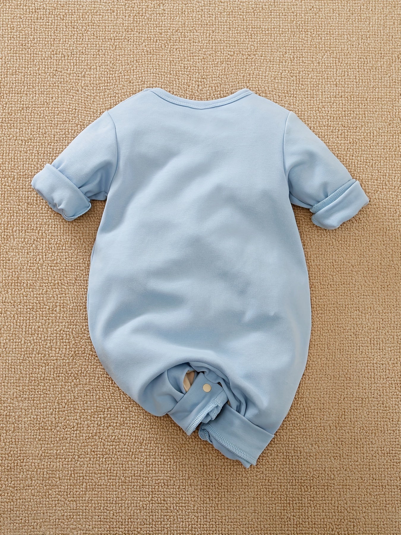Lion Printed Long-sleeved Cotton Bodysuit with 3D Ears