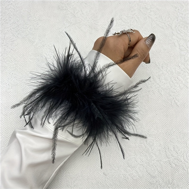 Feather Wrist Cuff Carnival Bracelets for Halloween Cosplay