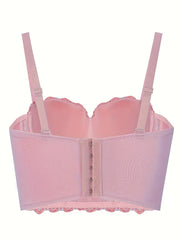 Rhinestone Lace Cami Corset Push Up Body Shaper Women's Lingerie