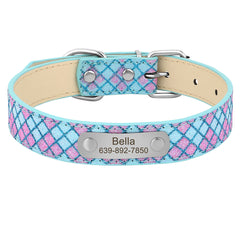 Custom Bling PU Leather Dog Collar - Personalize Your Pet's Style
