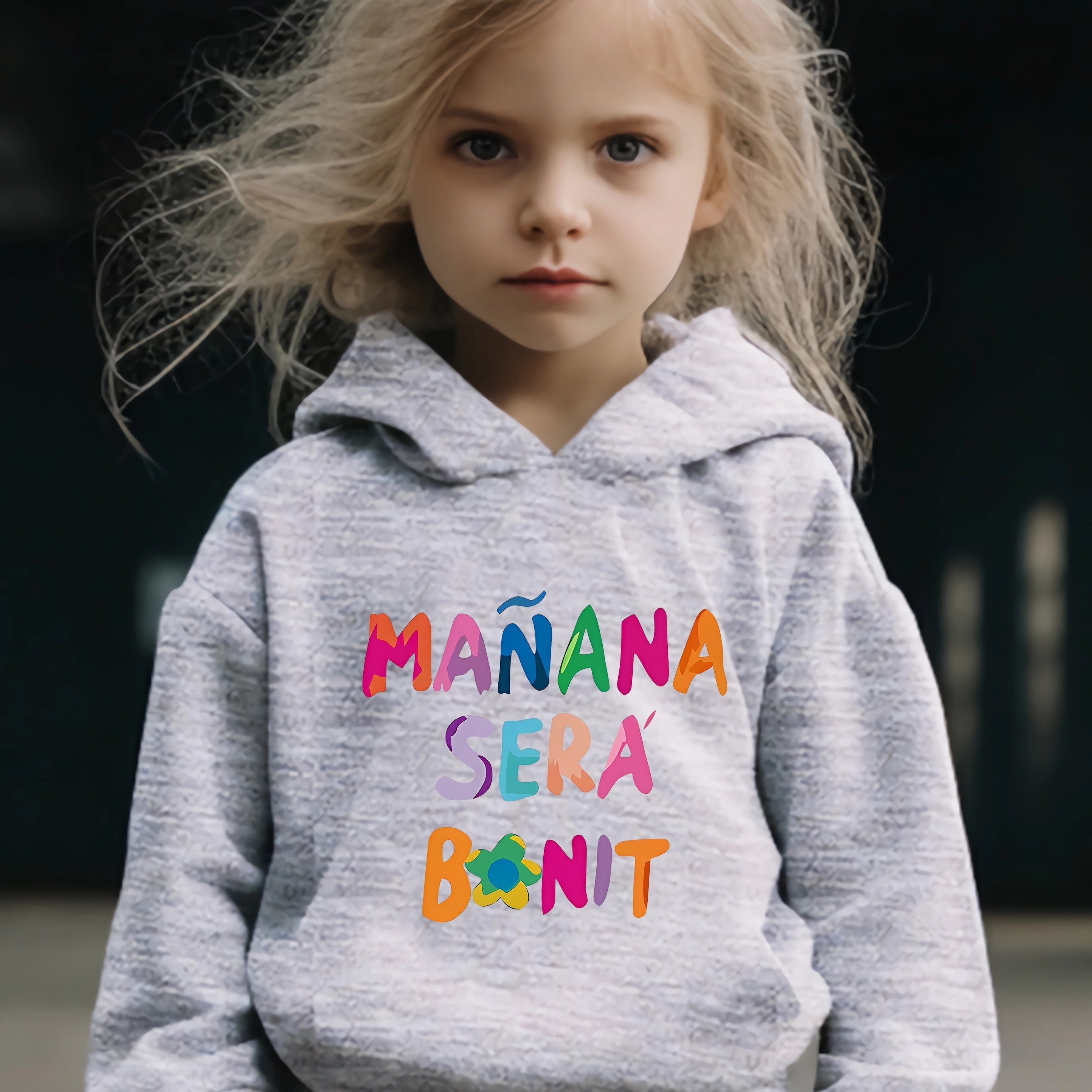 Kid's Letters Print Long Sleeve Hoodie & Pants Set Sporty Clothes