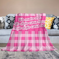 Plaid English Letter Blanket Lightweight Warm Flannel Blanket