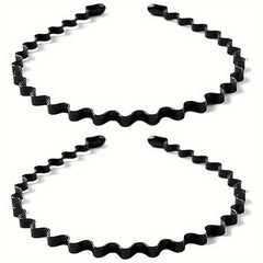2pcs Non Slip Wave Headbands Sports Hair Accessories