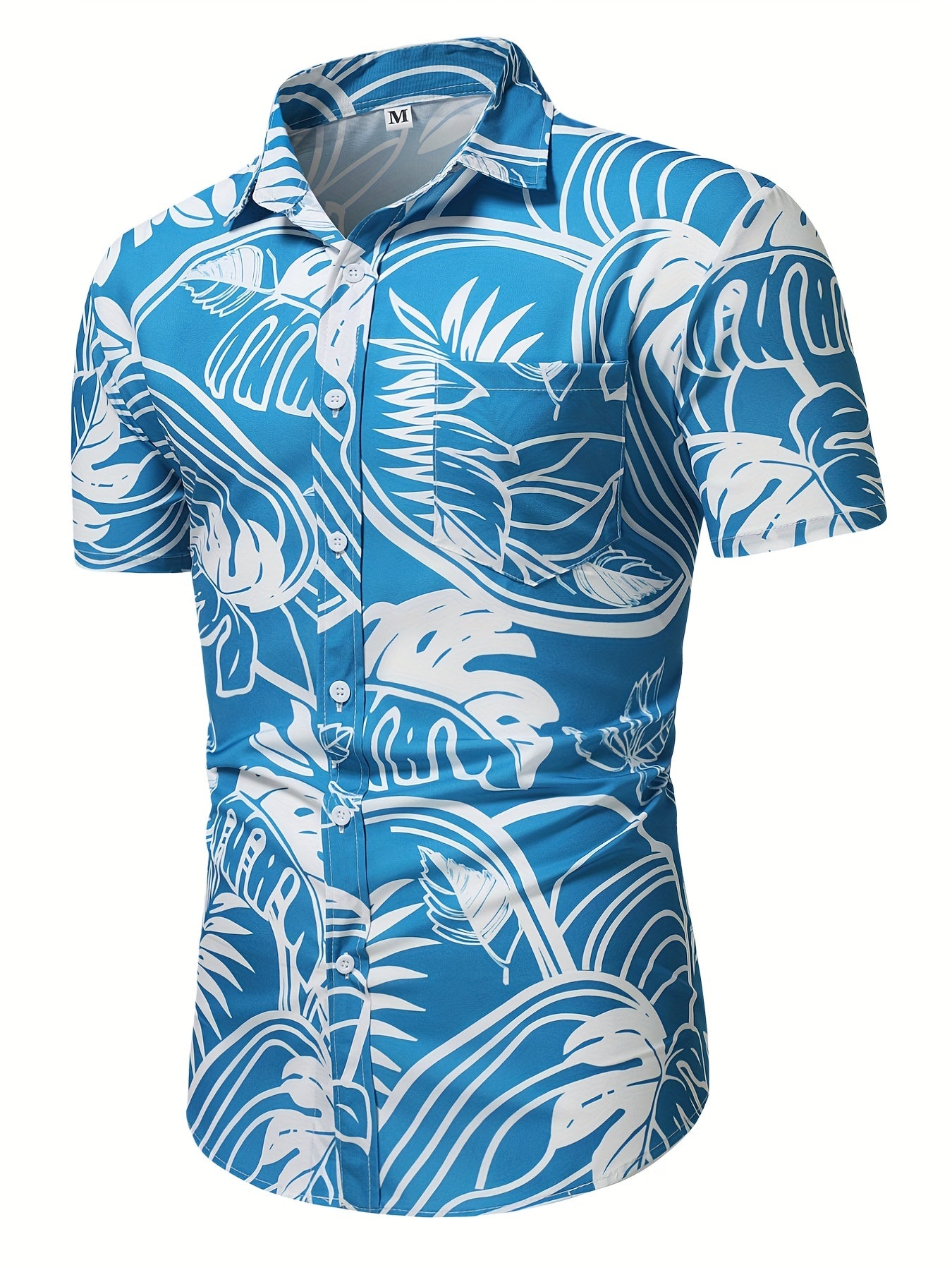 Tropical Hawaiian Shirt Men's Allover Print Button Up Short Sleeve