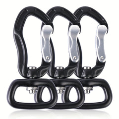 5 KN Auto Locking Carabiner Clip Rotatable Aluminum Alloy Buckle Keychain
