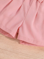 Girls' Casual Pleated Elastic Waist Summer Shorts
