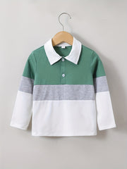 Boys Block Long Sleeve Tops