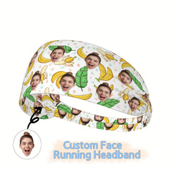 Custom Face Sport Headband Sweatproof Hairband Personalized Photo Soft Sweatband