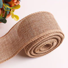 DIY Christmas Ribbon Hemp Iron Wire Edge Webbing 1.96ft