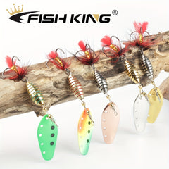 12g Spinnerbait w/ Feather Treble Hook & Metal Spoon Hard Lure for Fish