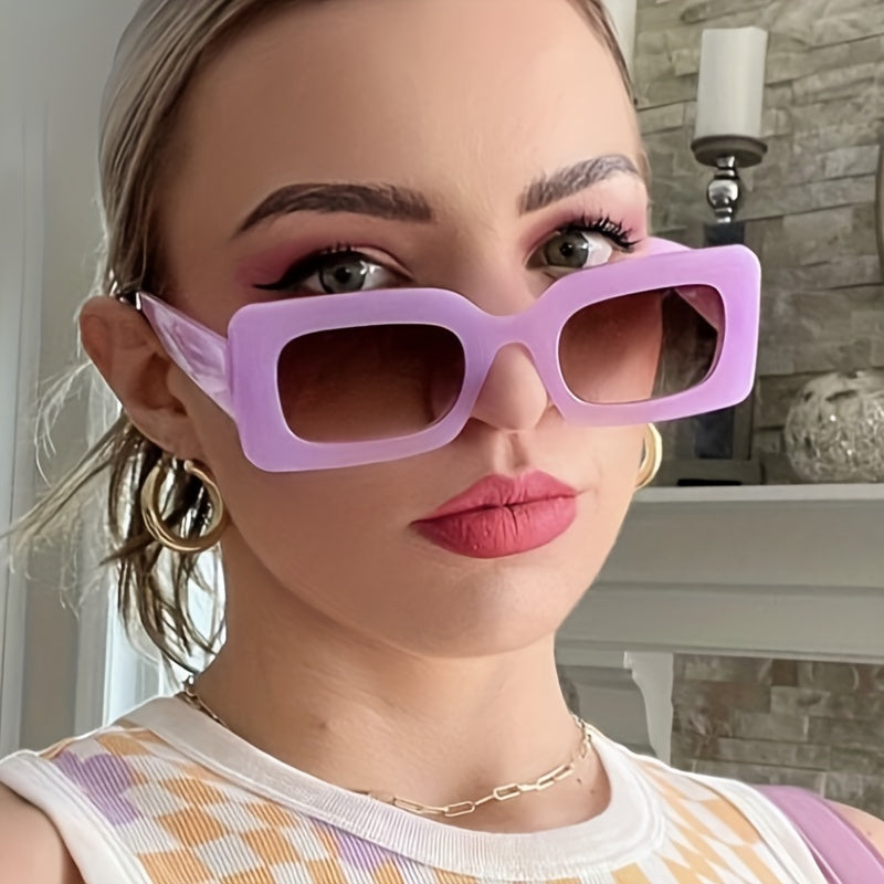Y2K Rectangle Sunglasses for Women Men UV400