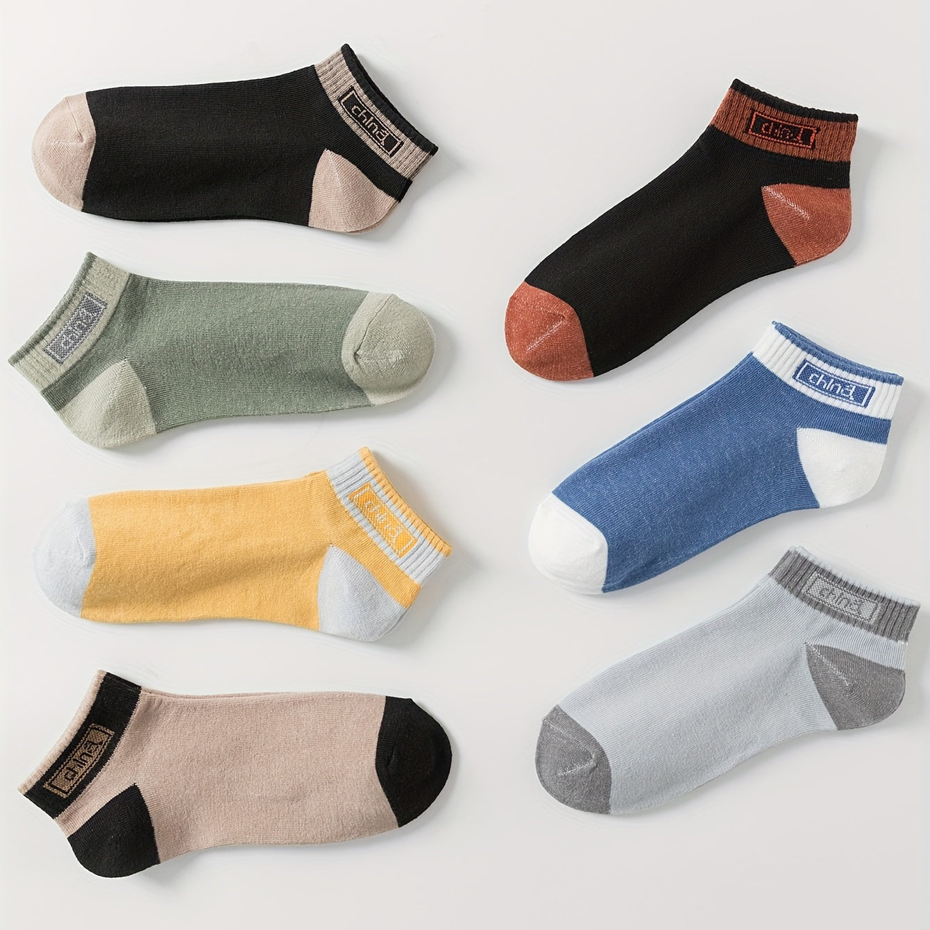 7 Pairs Letter Print Socks All-match Short Socks Women's Stockings