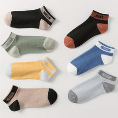 7 Pairs Letter Print Socks All-match Short Socks Women's Stockings