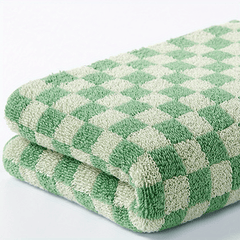 5pcs Plaid Pattern Hand Towel Cotton Soft Face Towel Absorbent Hand Towel