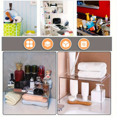 4 Layer Acrylic Display Stand for Desserts, Dolls, Cosmetics, Collectibles