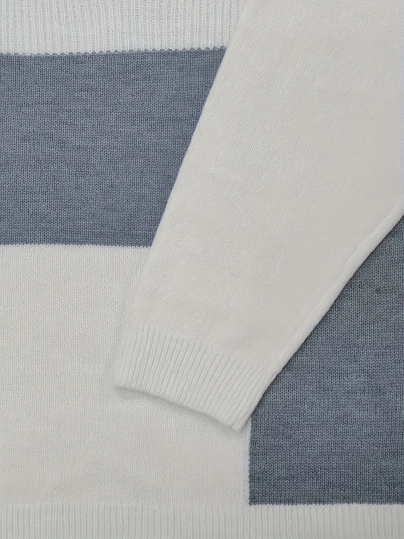 Colorblock Criss Cross V Neck Knit Top