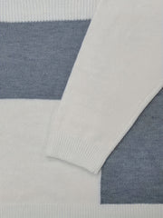 Colorblock Criss Cross V Neck Knit Top