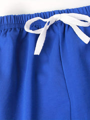 3pcs Boys Stripe Cotton Shorts Quick drying Drawstring Shorts