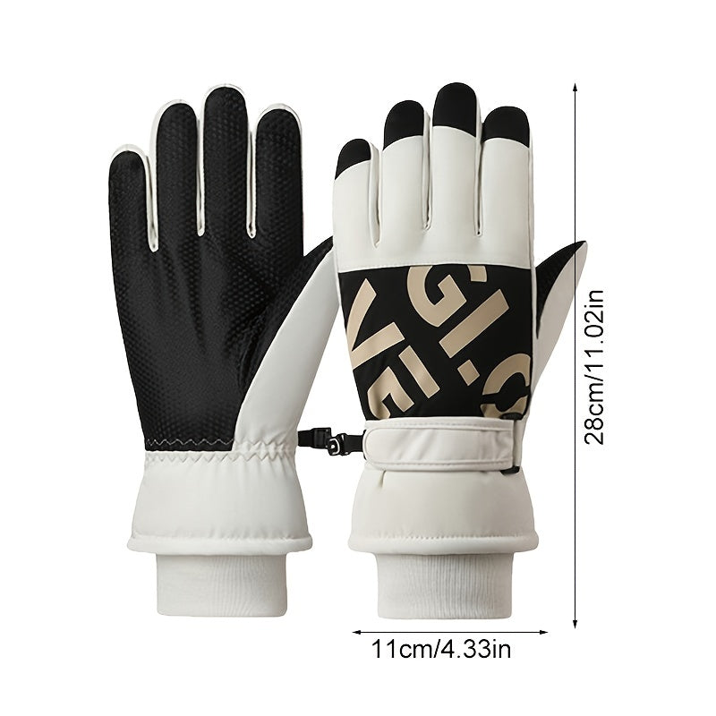 Waterproof Winter Ski Gloves for Men & Women - Anti Slip