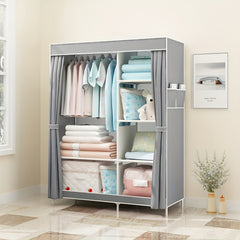 Large Clothes Storage Closet With Side Pockets