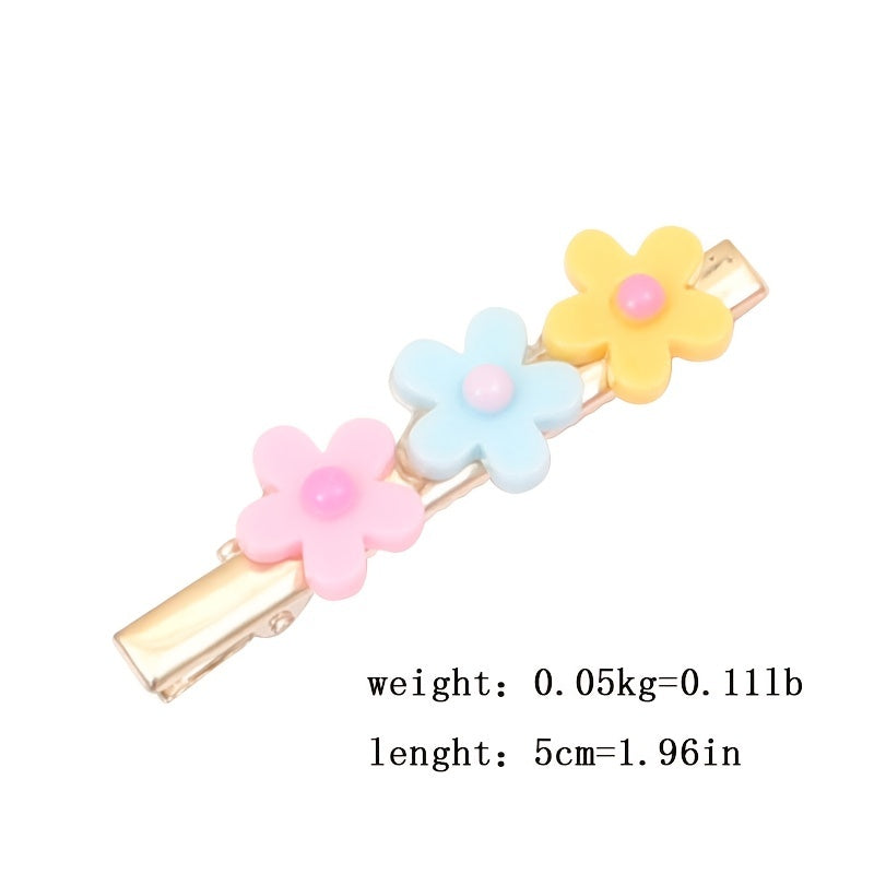 14pcs Colorful Hair Accessories for Kids & Girls Flower Rainbow & Heart