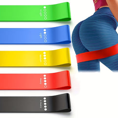 5pcs Yoga Elastic Belts - Fitness & Sports Training Pilates Equipment