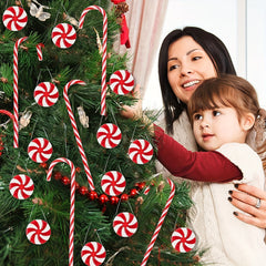 10PCS Candy Cane Xmas Ornaments Mint Candy Cane Christmas Tree Decoration