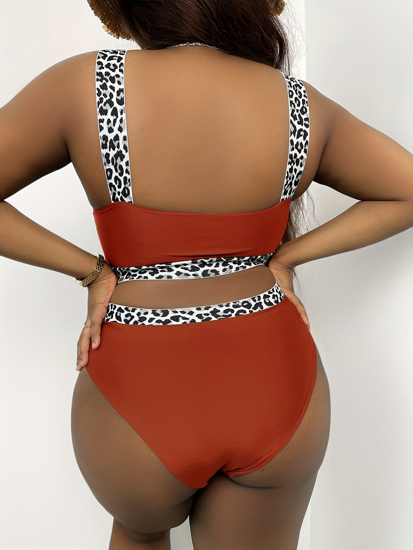 Leopard Cami Top & Panty Swimsuit Set