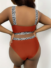 Leopard Cami Top & Panty Swimsuit Set
