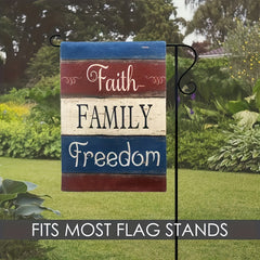 Vintage Faith Family Freedom Patriotic Garden Flag 30 48 X 45 72 Cm