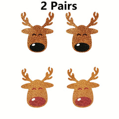 2 Pairs Christmas Deer Nipple Pasties Self Adhesive Lingerie Accessories