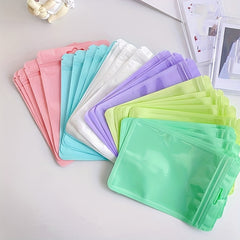 6pcs Colorful Macaroon Ziplock Bag Set for Makeup Brush Storage 5.9in x 4.13in